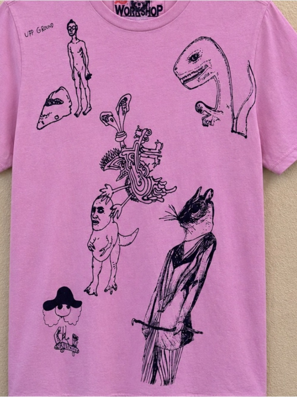 RARE! FREECITY "Workshop Doodles" Hand-Screened Tee Small Excellent Condition! - Picture 5 of 8